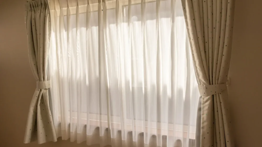 S-fold blackout curtains installed in Dubai villa living room